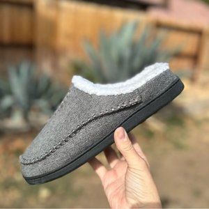 Zuffymanza Mens Cozy Slippers in Grey